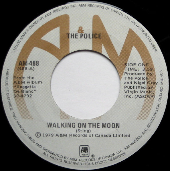 The Police : Walking On The Moon (7", Single)