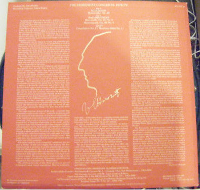 Robert Schumann, Sergei Vasilyevich Rachmaninoff, Franz Liszt, Vladimir Horowitz : The Concerts 1978/79 (LP)