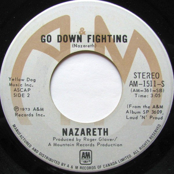 Nazareth (2) : This Flight Tonight / Go Down Fighting (7", Single)