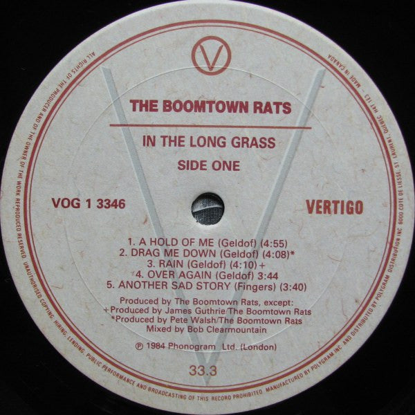 The Boomtown Rats : In The Long Grass (LP, Album)