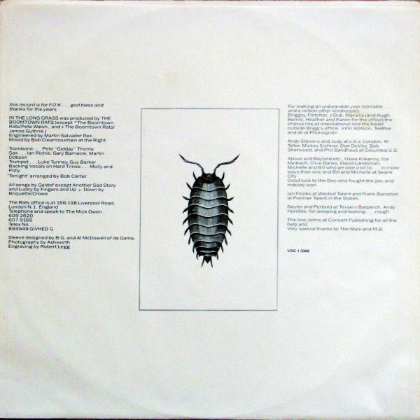The Boomtown Rats : In The Long Grass (LP, Album)