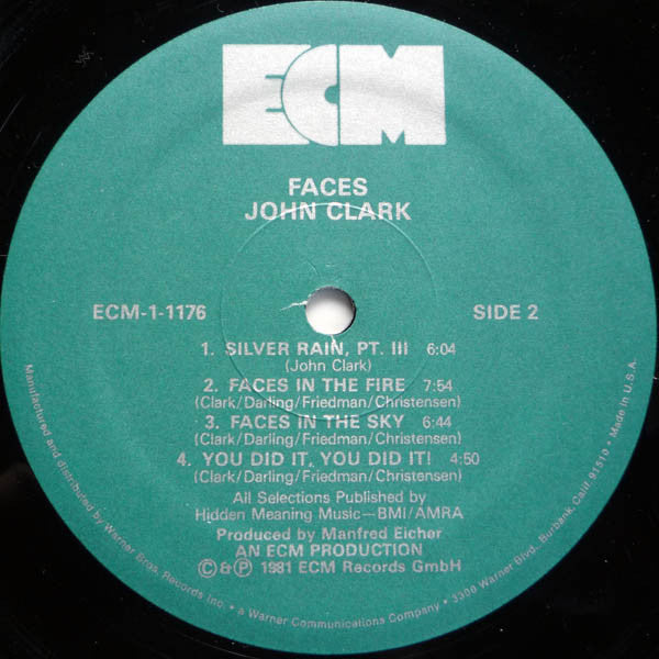 John Clark (2) : Faces (LP, Album)