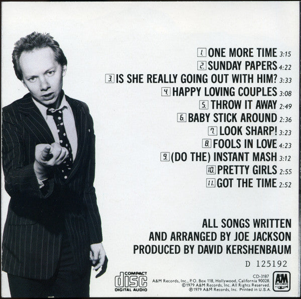 Joe Jackson : Look Sharp! (CD, Album, Club, RE)
