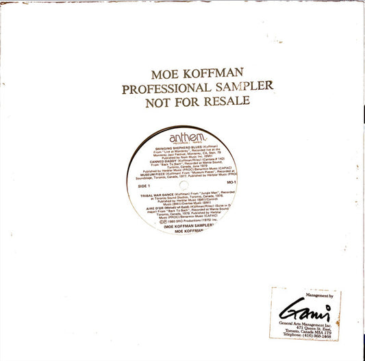 Moe Koffman : Moe Koffman Sampler (LP, Promo, Smplr)