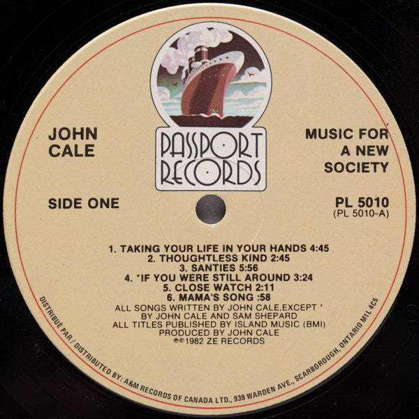 John Cale : Music For A New Society (LP, Album)