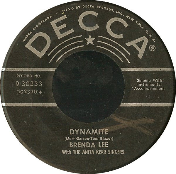 Brenda Lee : Love You 'Till I Die / Dynamite (7", Glo)