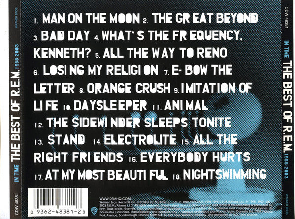 R.E.M. : In Time: The Best Of R.E.M. 1988-2003 (CD, Comp)