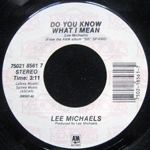 Lee Michaels : Do You Know What I Mean / Can I Get A Witness (7", Single, RE)
