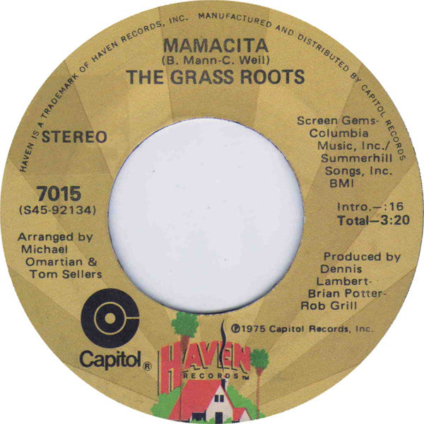 The Grass Roots : Mamacita (7", Single)