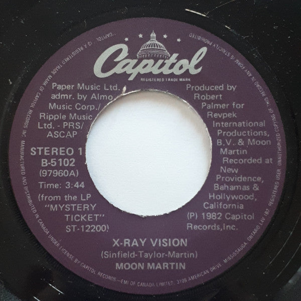 Moon Martin : X-Ray Vision (7")
