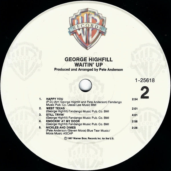 George Highfill : Waitin' Up (LP, Album)