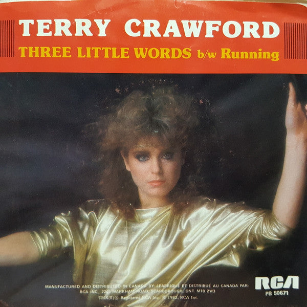 Terry Crawford : Running / Three Little Words (7", Single)