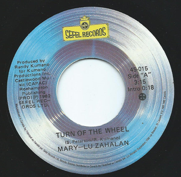 Mary Lu Zahalan : Turn Of The Wheel (7", Single)