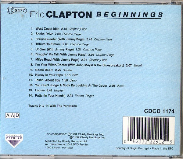 Eric Clapton : Beginnings (CD, Comp)