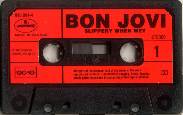 Bon Jovi : Slippery When Wet (Cass, Album, QC-)
