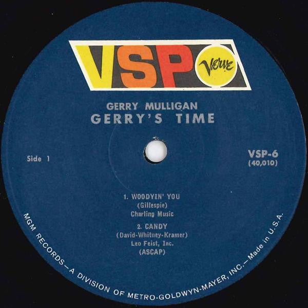 Gerry Mulligan : Gerry's Time (LP, Album, Comp, Mono)