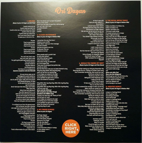Ori Dagan (2) : Click Right Here (LP, Album, Ltd, Yel)