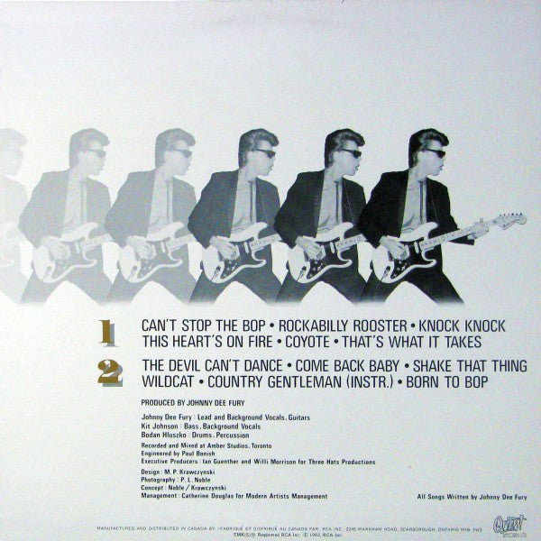 Johnny Dee Fury : Born To Bop (LP, Album)