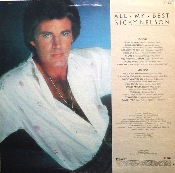 Ricky Nelson (2) : All My Best (LP, Album)
