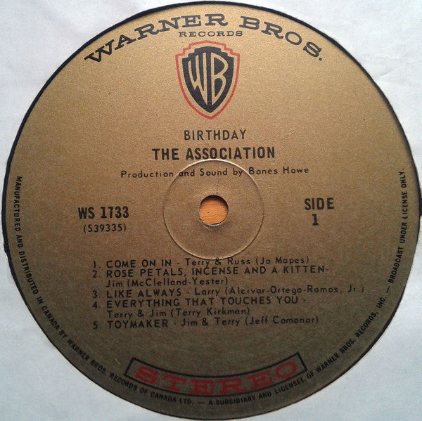 The Association (2) : Birthday (LP, Album)