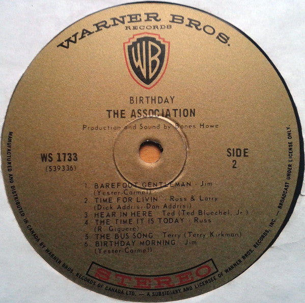 The Association (2) : Birthday (LP, Album)