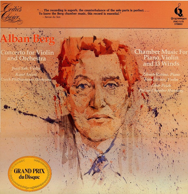 Alban Berg : Concerto For Violin And Orchestra / Chamber Music For Piano, Violin And 13 Winds (LP, Comp)