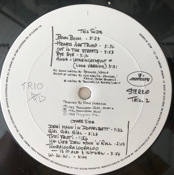 Trio : Trio And Error (LP, Album)