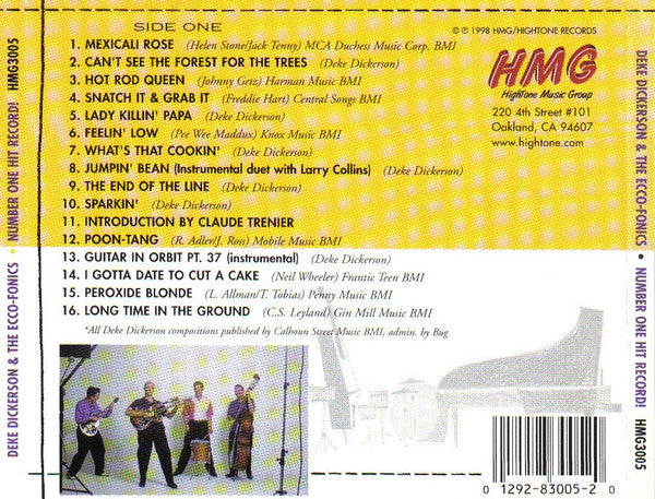 Deke Dickerson & The Ecco-Fonics : Number One Hit Record! (CD, Album)