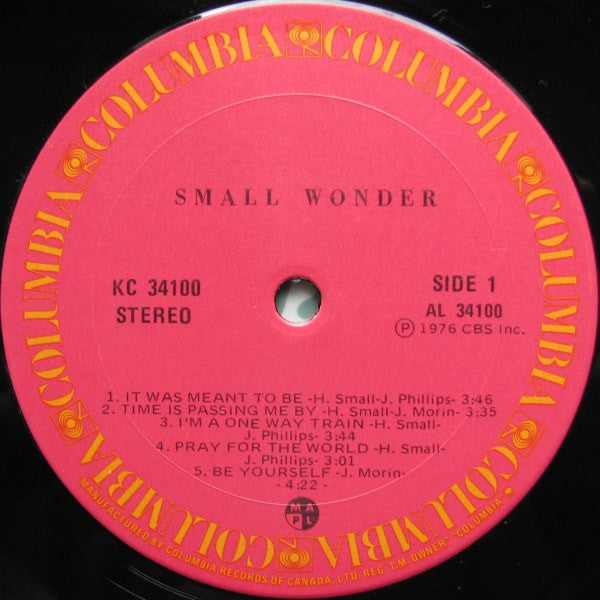 Small Wonder (3) : Small Wonder (LP, Album)