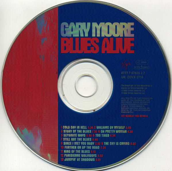 Gary Moore : Blues Alive (CD, Album, Ltd, Dig)