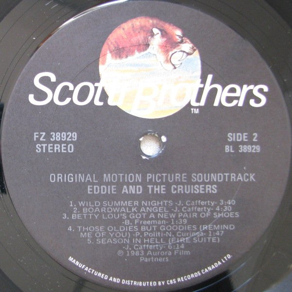 John Cafferty And The Beaver Brown Band : Eddie And The Cruisers (Original Motion Picture Soundtrack) (LP, Album)