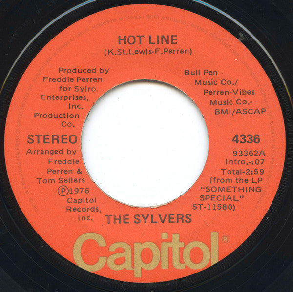 The Sylvers : Hot Line (7", Single)
