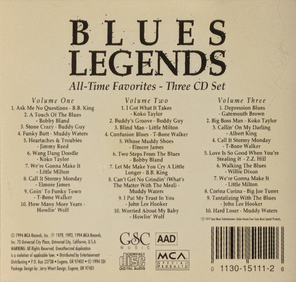 Various : Blues Legends (3xCD, Comp)