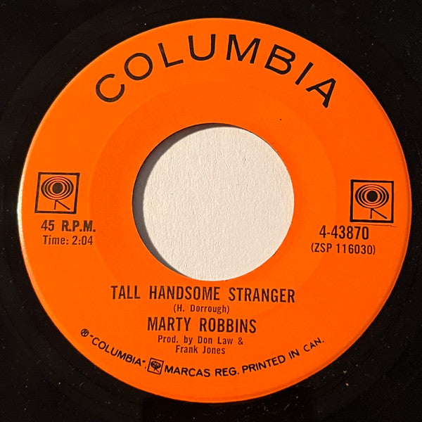 Marty Robbins : Tall Handsome Stranger / Mr. Shorty (7", Single)