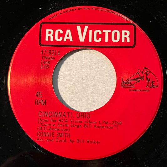 Connie Smith : Cincinnati, Ohio / Don't Feel Sorry For Me (7", Single)