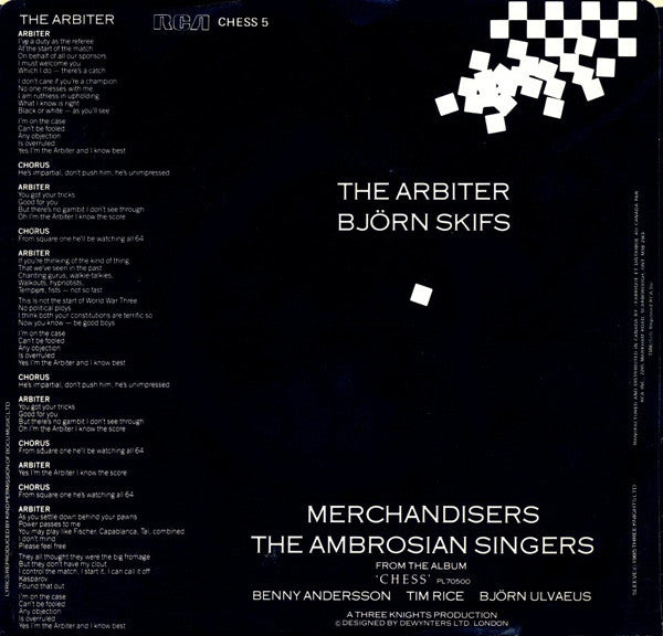 Björn Skifs : The Arbiter (7", Single)