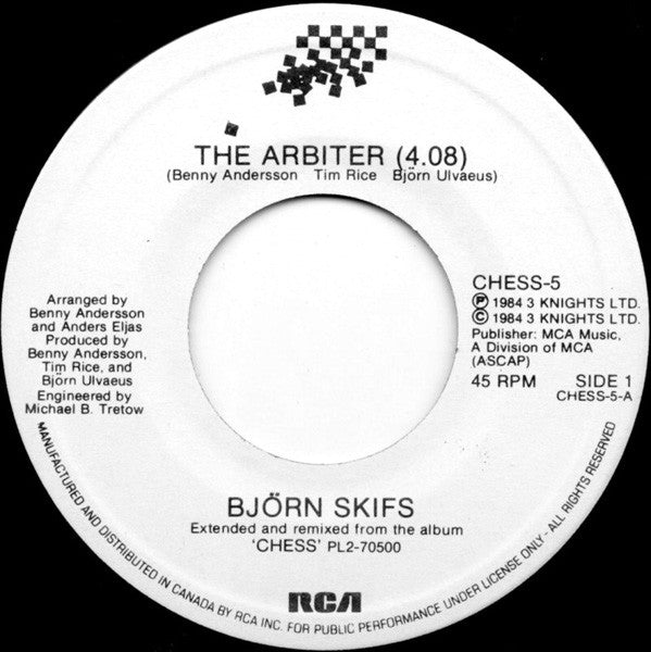 Björn Skifs : The Arbiter (7", Single)