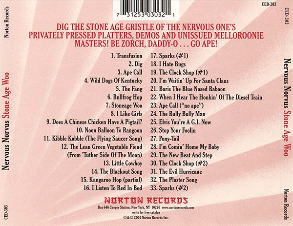 Nervous Norvus : Stone Age Woo - The Zorch Sounds Of Nervous Norvus (CD, Comp)