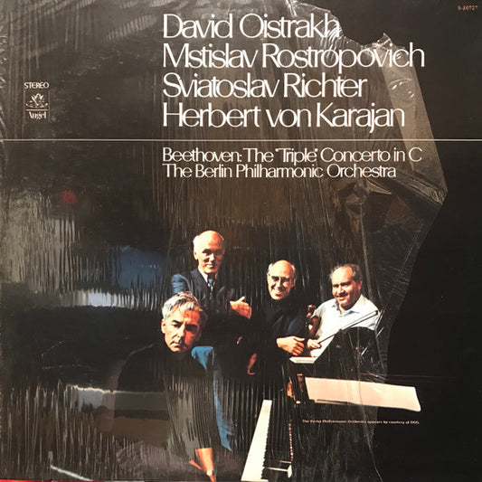 Ludwig van Beethoven - Berliner Philharmoniker, David Oistrach, Mstislav Rostropovich, Sviatoslav Richter, Herbert von Karajan : The "Triple" Concerto In C (LP)