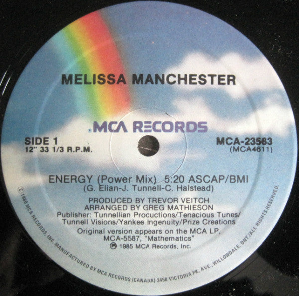 Melissa Manchester : Energy (12", Maxi)