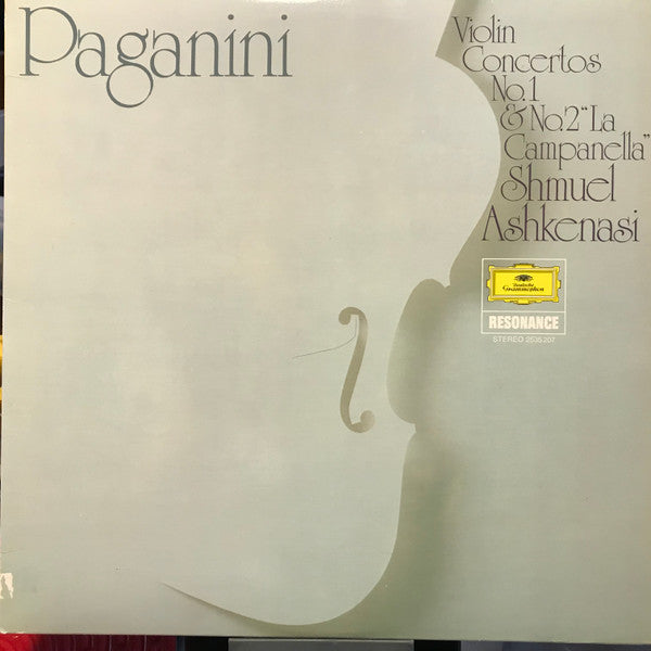 Niccolò Paganini / Shmuel Ashkenasi : Violin Concertos No.1  & No.2 "La Campanella" (LP)