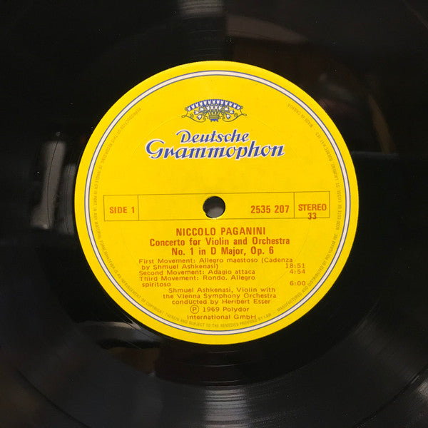 Niccolò Paganini / Shmuel Ashkenasi : Violin Concertos No.1  & No.2 "La Campanella" (LP)
