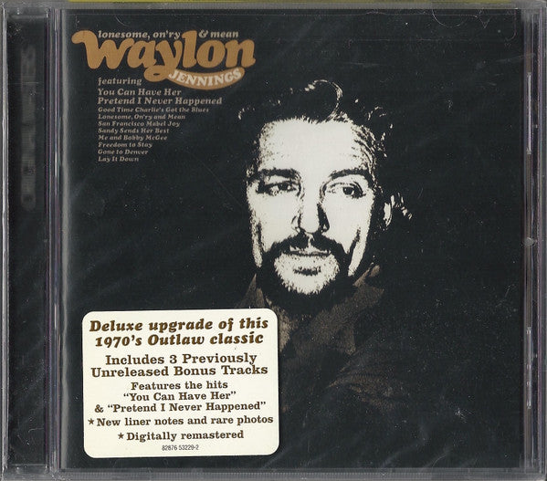 Waylon Jennings : Lonesome, On'ry & Mean (CD, Album, RE)
