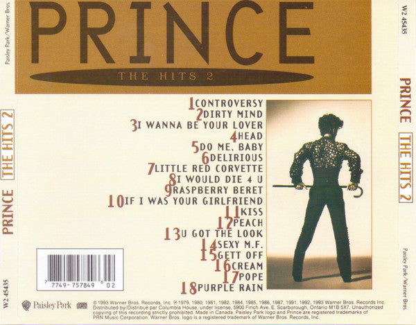 Prince : The Hits 2 (CD, Comp, Club, RE)