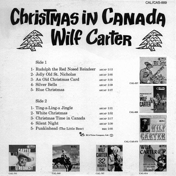 Wilf Carter : Christmas In Canada (LP, Album)