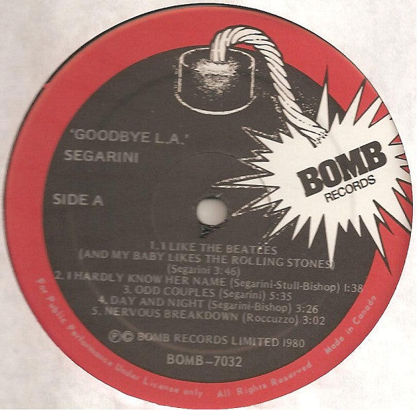 Bob Segarini : Goodbye L.A. (LP, Album)