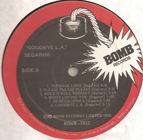 Bob Segarini : Goodbye L.A. (LP, Album)