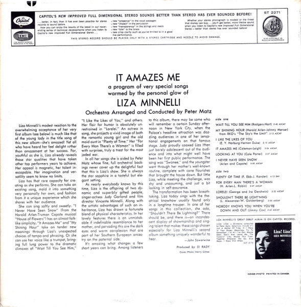 Liza Minnelli : It Amazes Me (LP, Album)
