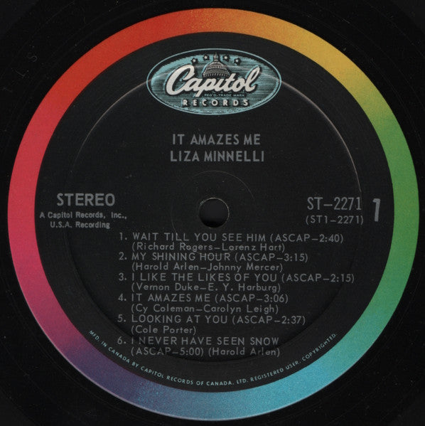 Liza Minnelli : It Amazes Me (LP, Album)