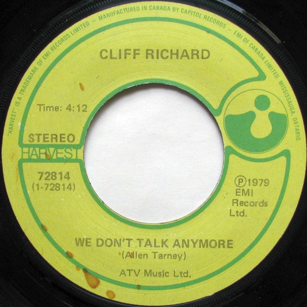 Cliff Richard : We Don't Talk Anymore / Rock And Roll Juvenile (7", Single)